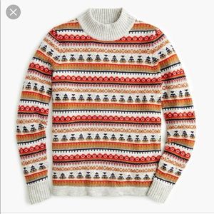 J.crew fairisle mockneck, sz s, NWT